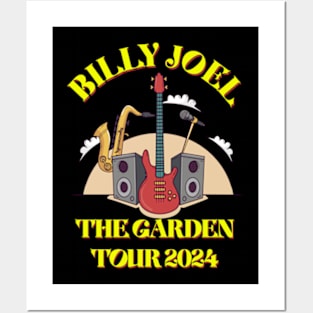 Billy Joel The Garden Tour 2024 T shirt Yelloe Posters and Art